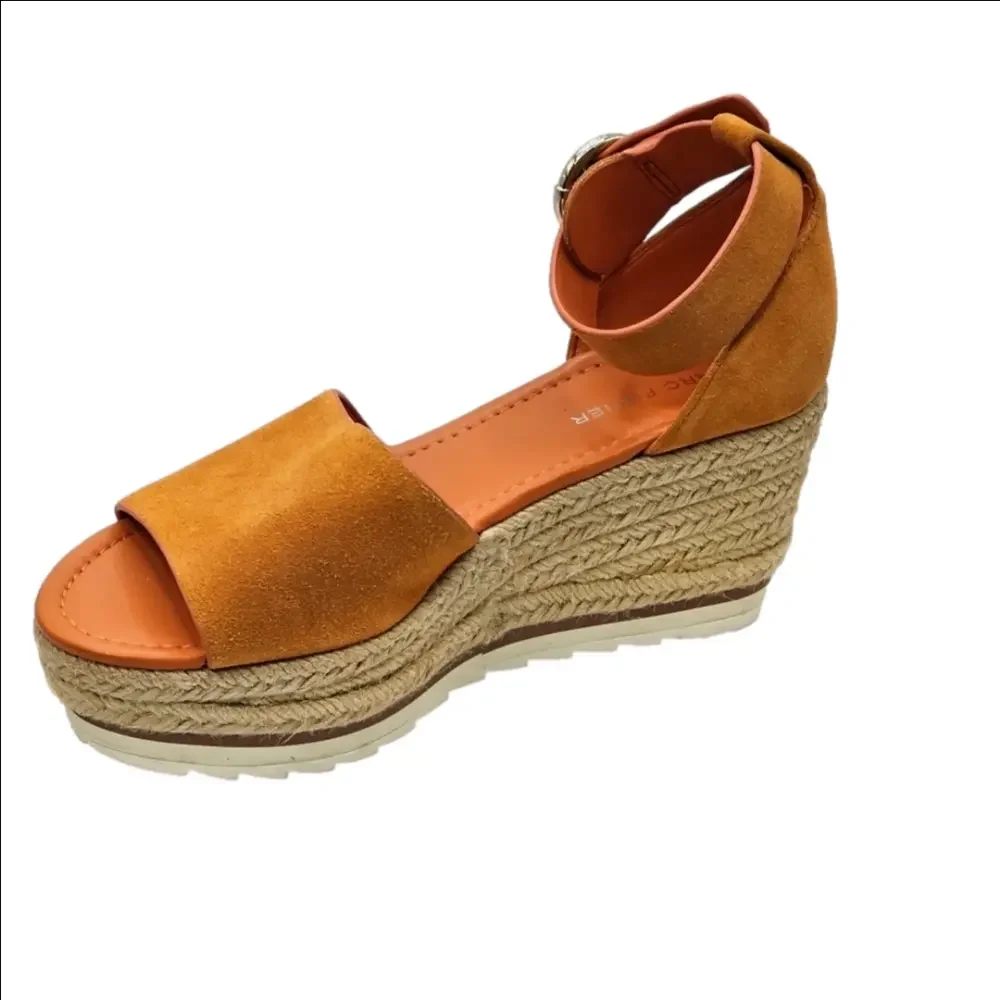 Marc Fisher Orange Wedge Sandals